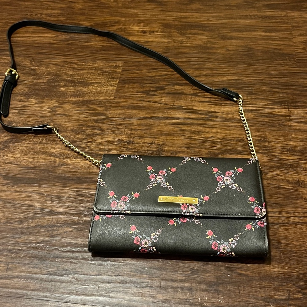 Betsey Johnson Floral Crossbody Bag/ Wallet